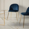 SILLA TERCIOPELO AZUL - Imagen 3