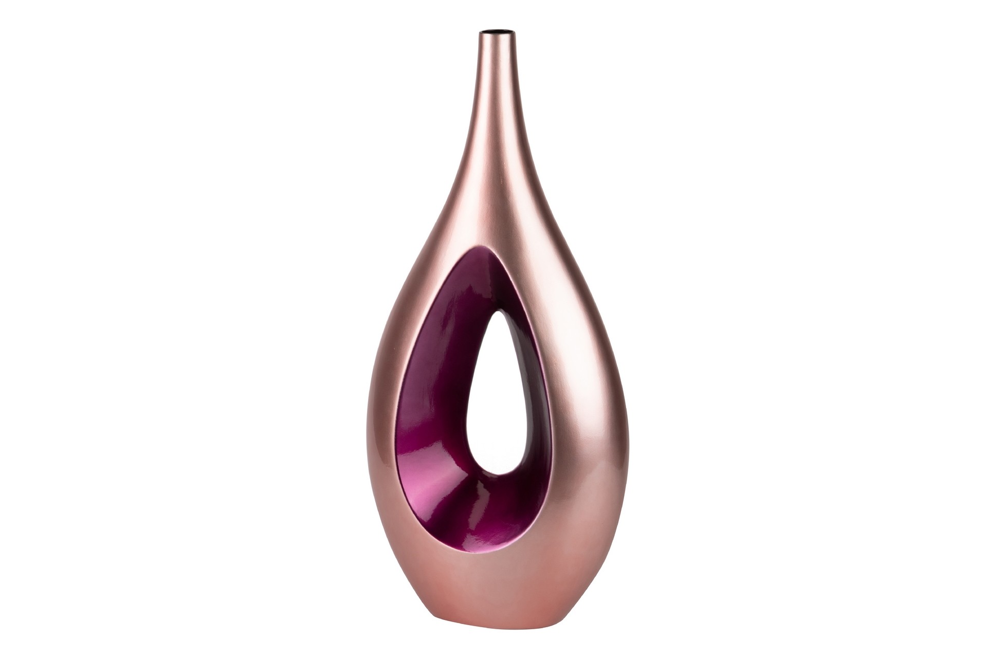 FLORERO CERAMICA ROSA