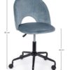 SILLA ESCRITORIO AZUL TERCIOPELO - Imagen 4